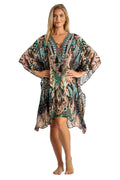 Caftan Light weight Lounger Dress | Laid Back Printed Kaftan Dress Coastal Resort Style Bathing Suit Bikini Swimsuit Cover Up